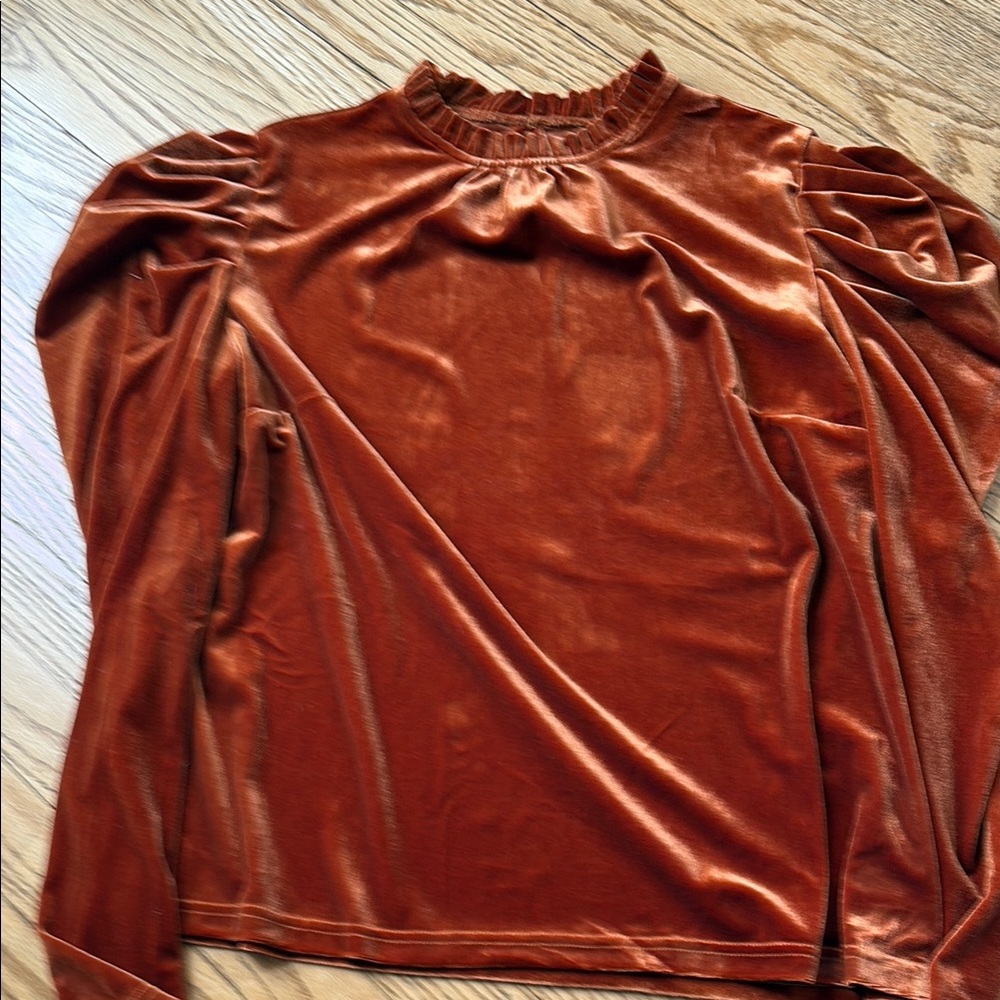Velvet Rust Top